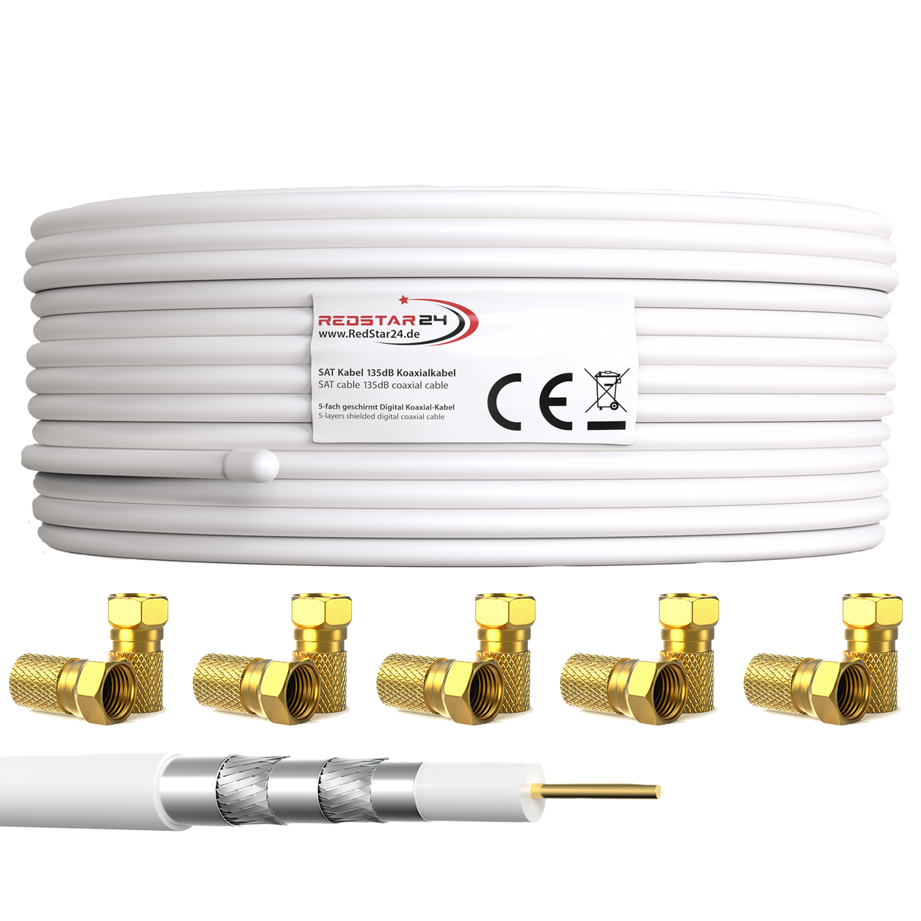 Koaxialkabel für SAT/TV mit hohem Schirmungsmaß – RedStar24