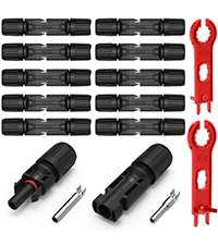 Solarstecker‑Set (m/w) für Photovoltaik – 6/10/12 Stück inkl. 2 Spanner