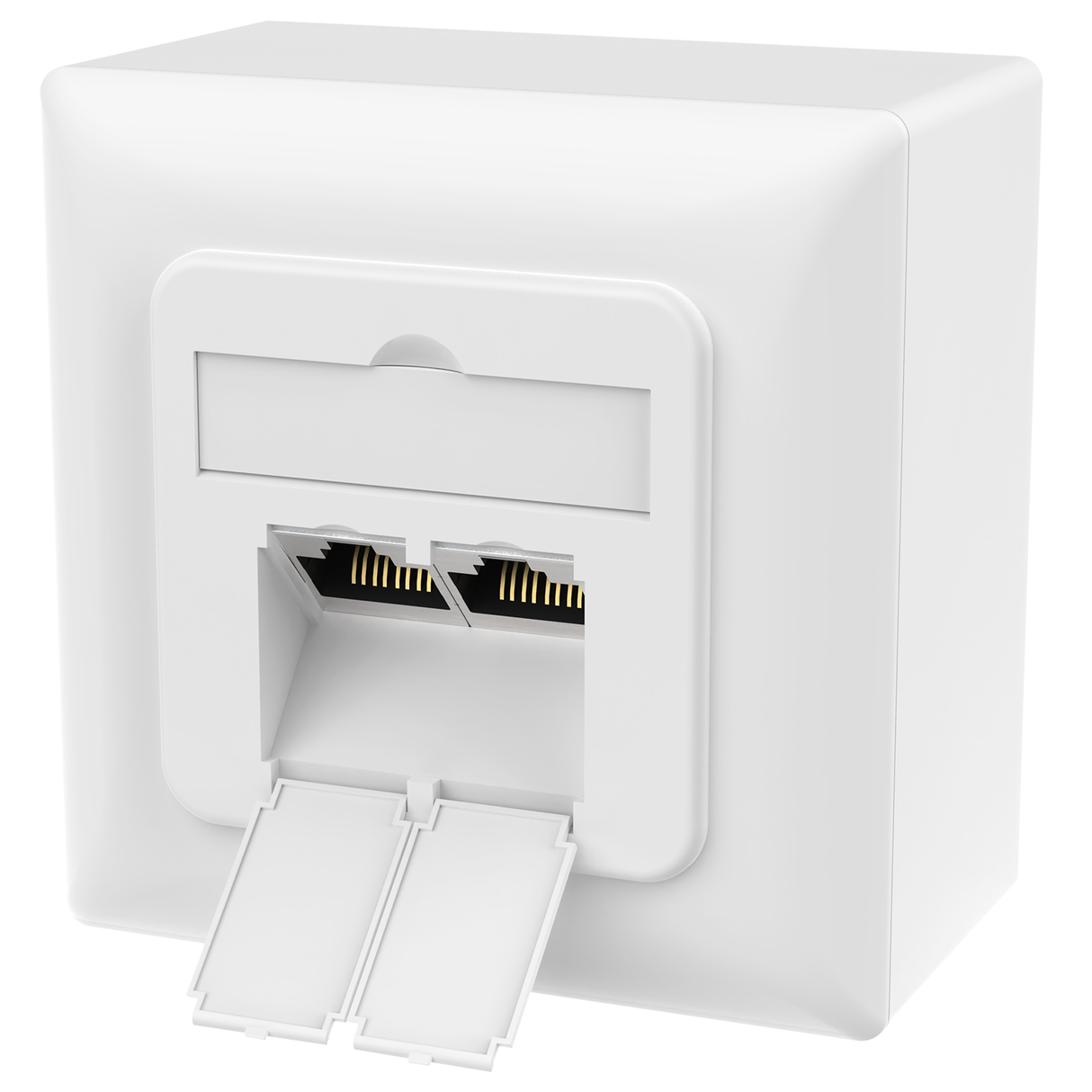 RedStar24 Cat6A Netzwerkdose – Signalweiß – 1er / 2er / 4er Set