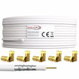 RedStar24 SAT Koaxialkabel 135 dB mit F-Steckern – Rolle