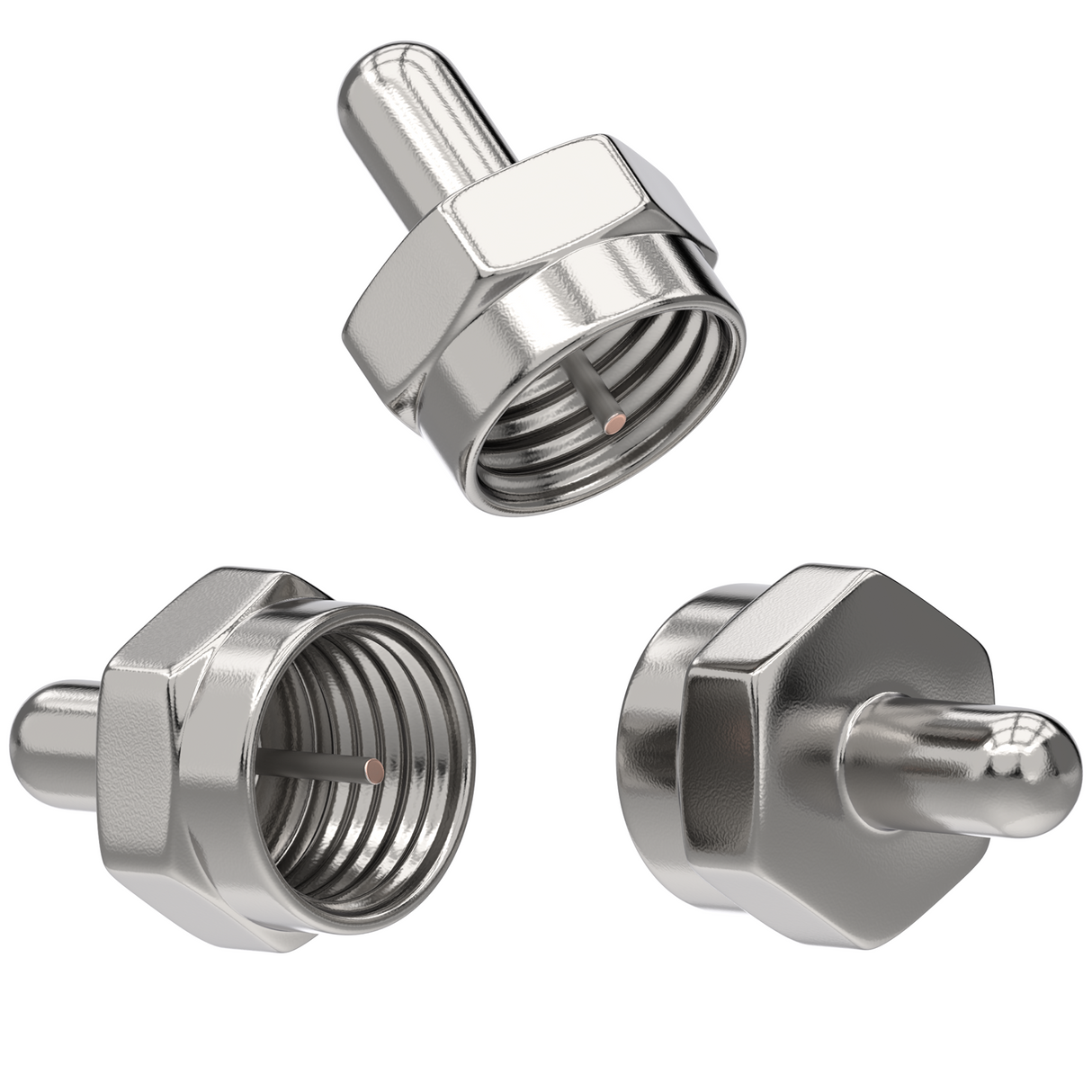 RedStar24 F-Abschlusswiderstand 75 Ohm – 10 Stück Set – Sat Koaxial Kabel Abschluss – Vollmetall, korrosionsgeschützt