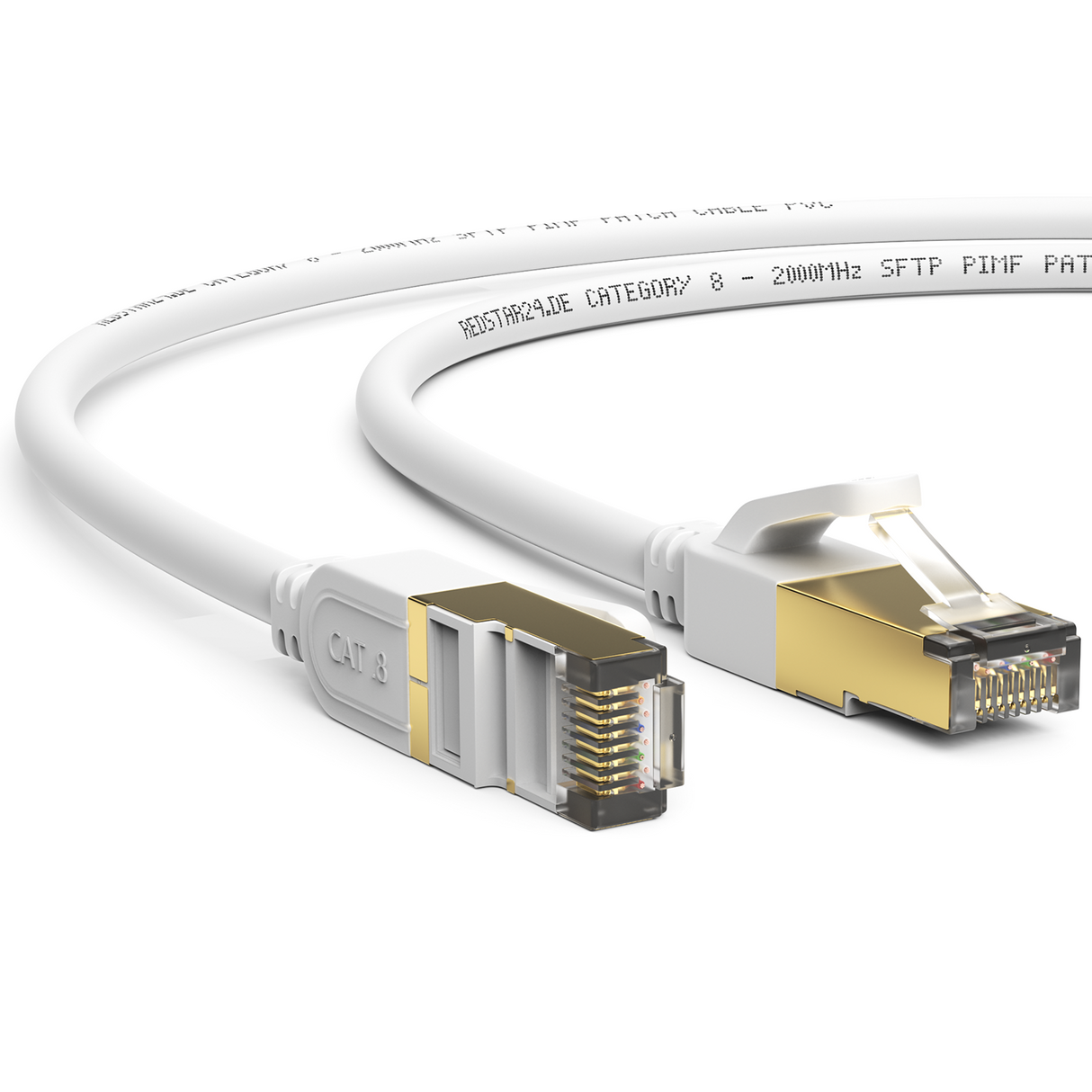 CAT 8 Patchkabel weiß – Ethernet Kabel 2000 MHz RedStar24
