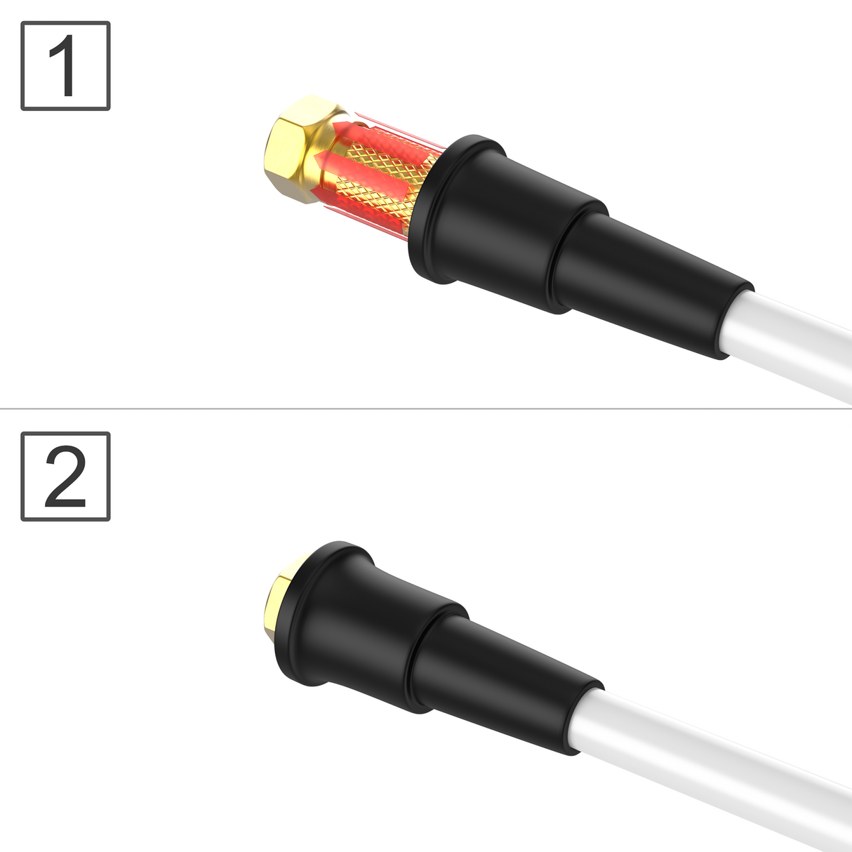 10er Set Gummitüllen für F-Stecker und Koaxialkabel