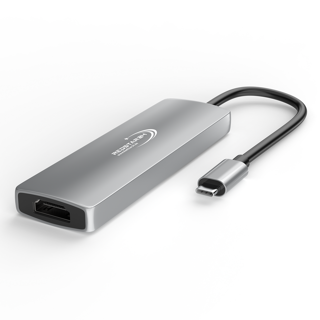 RedStar24 USB C Adapter mit HDMI 4K, MicroSD, SD und USB 3.0 Anschlüssen