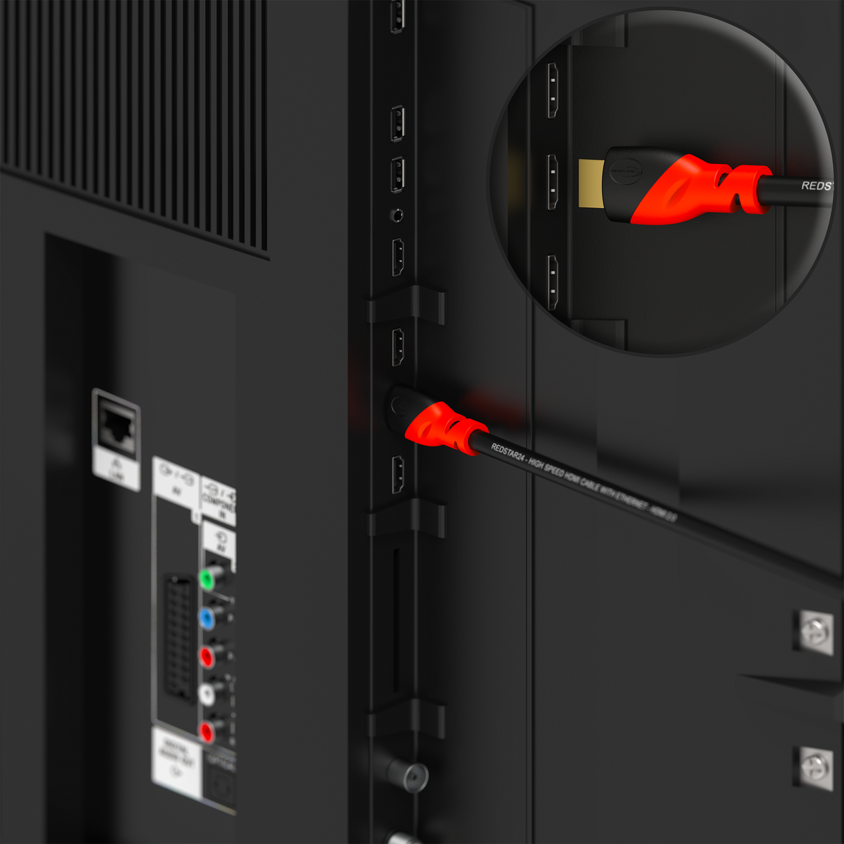 HDMI Kabel Gaming & Heimkino – RedStar24 Schwarz Rot