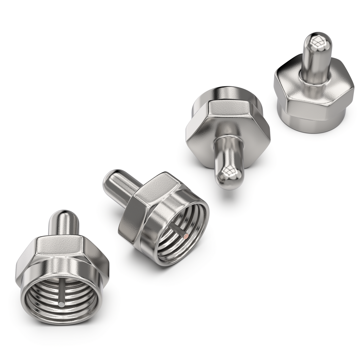 RedStar24 F-Abschlusswiderstand 75 Ohm – 10 Stück Set – Sat Koaxial Kabel Abschluss – Vollmetall, korrosionsgeschützt