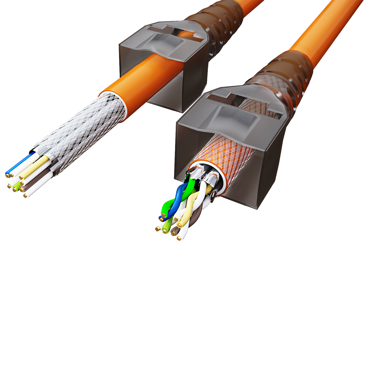 RedStar24 CAT6a Netzwerkstecker RJ45 Werkzeuglos – Geschirmt – 10 Gigabit Ethernet – für Verlegekabel – Sets 1 bis 24 Stück