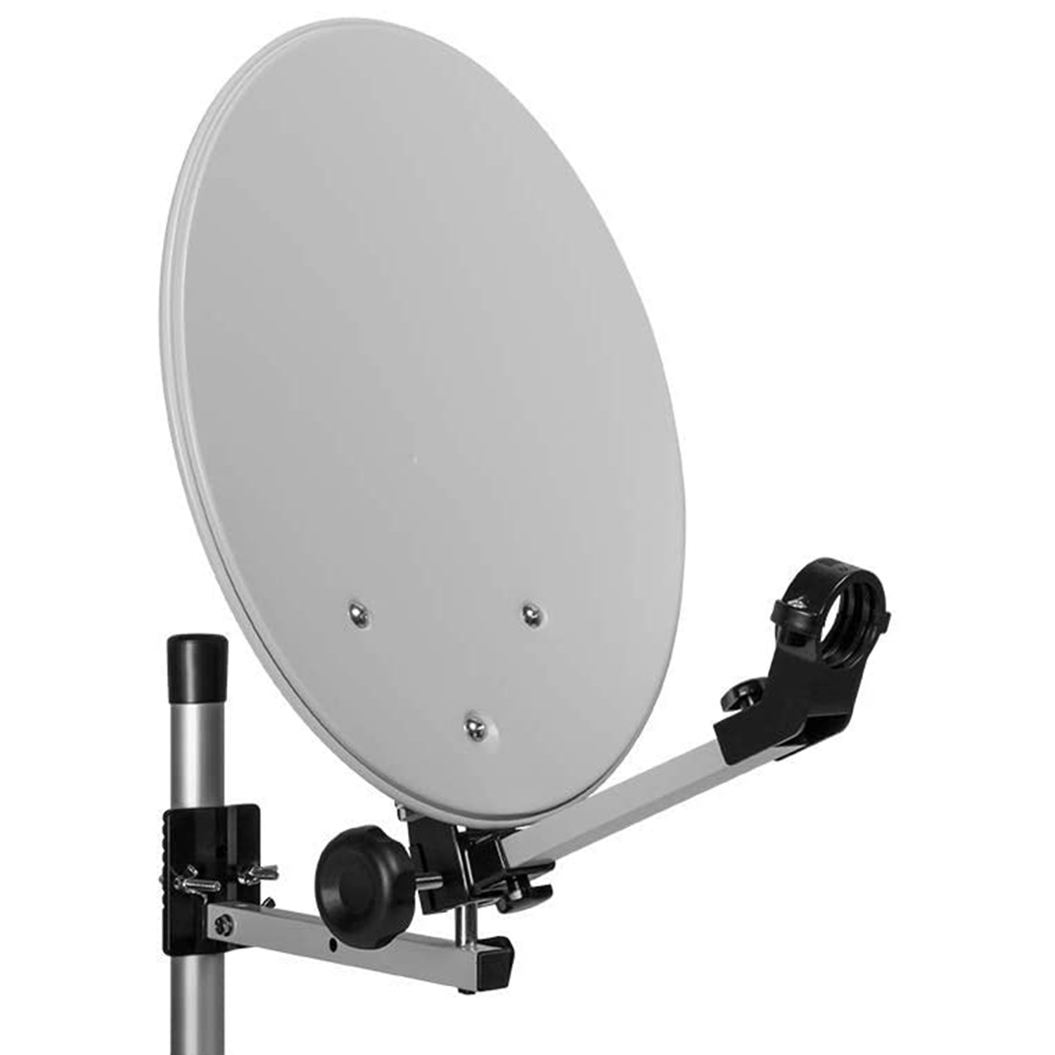 Camping SAT Anlage 35 cm Spiegel – Single LNB 0,1 dB, Kabel, Saugfuß & Koffer – Mobile Satellitenanlage HD