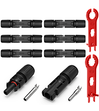 Solar connector set (m/f) for photovoltaics – 6/10/12 pieces including 2 spanners