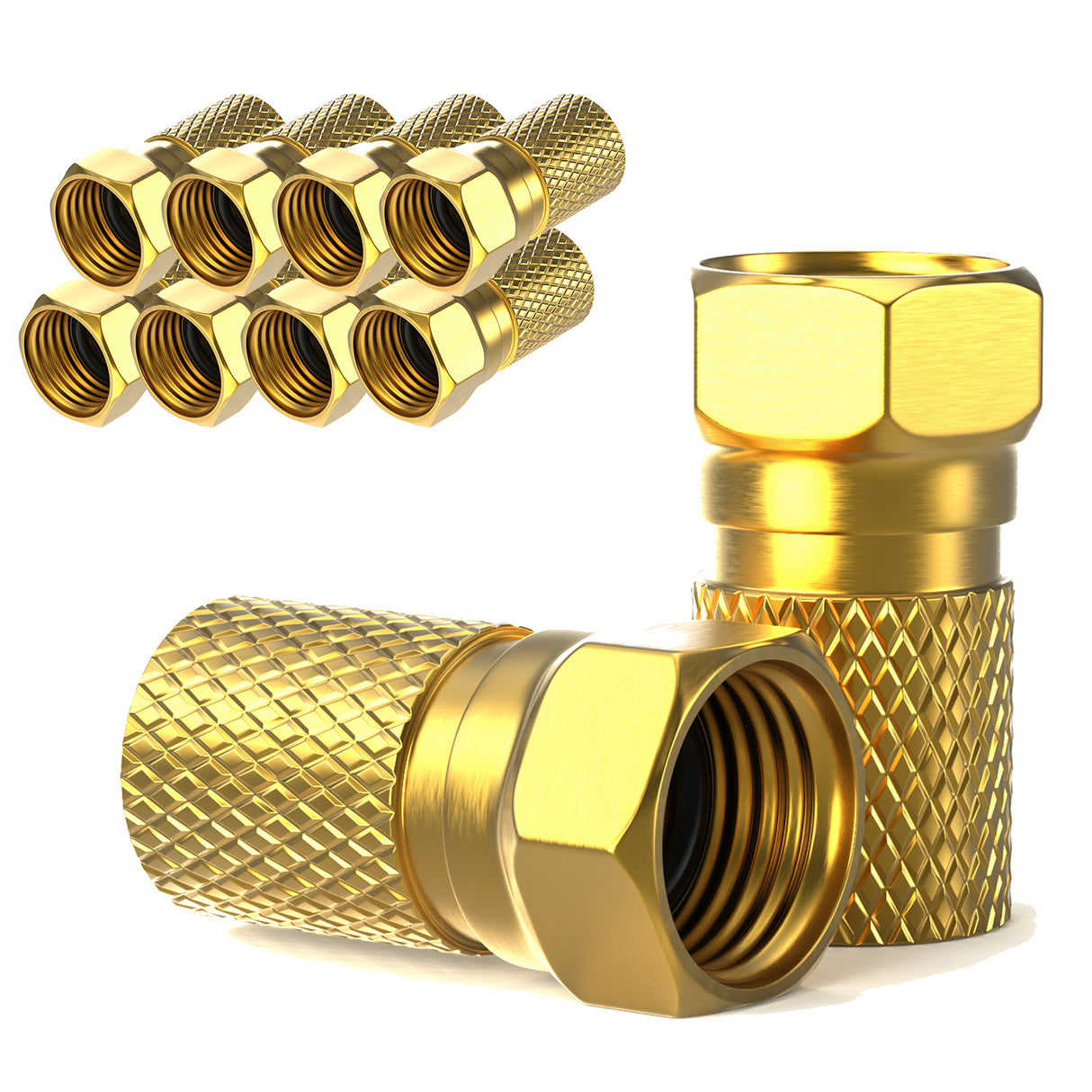 RedStar24 F-Stecker 7mm vergoldet für SAT Koaxialkabel