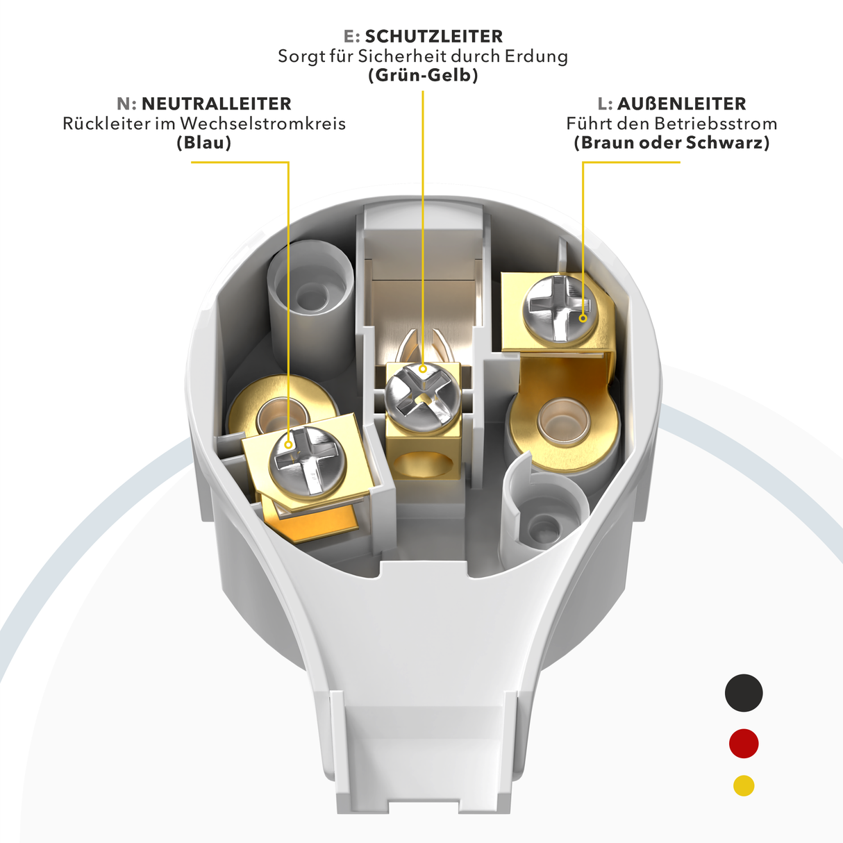 RedStar24 Schutzkontakt Winkelstecker extra flach 8 mm – Schuko Stecker CEE 7/7 mit Klapp-Griff – Weiß/Schwarz – 1er bis 10er Set
