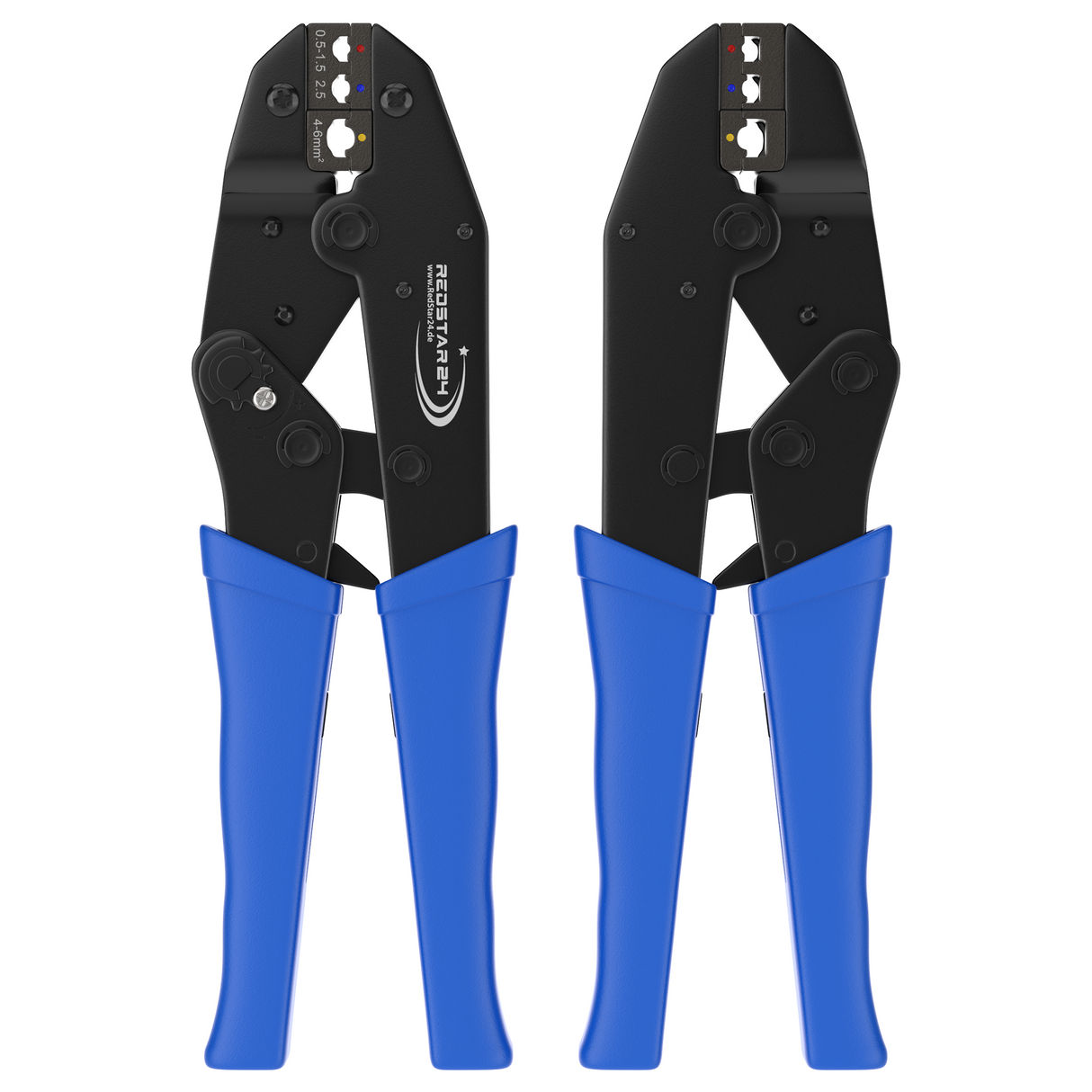 RedStar24 Crimpzange Set mit 700 Kabelschuhen – Flachstecker & Quetschverbinder in 27 Typen (0,5–6 mm²)