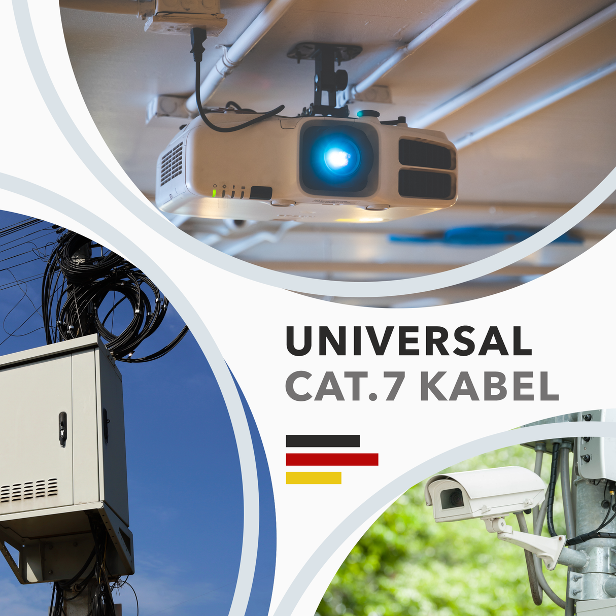 RedStar24 CAT 7 Erdkabel Outdoor Netzwerkkabel – Verlegekabel S/FTP, UV-beständig, 10 Gbit/s (5m–500m)
