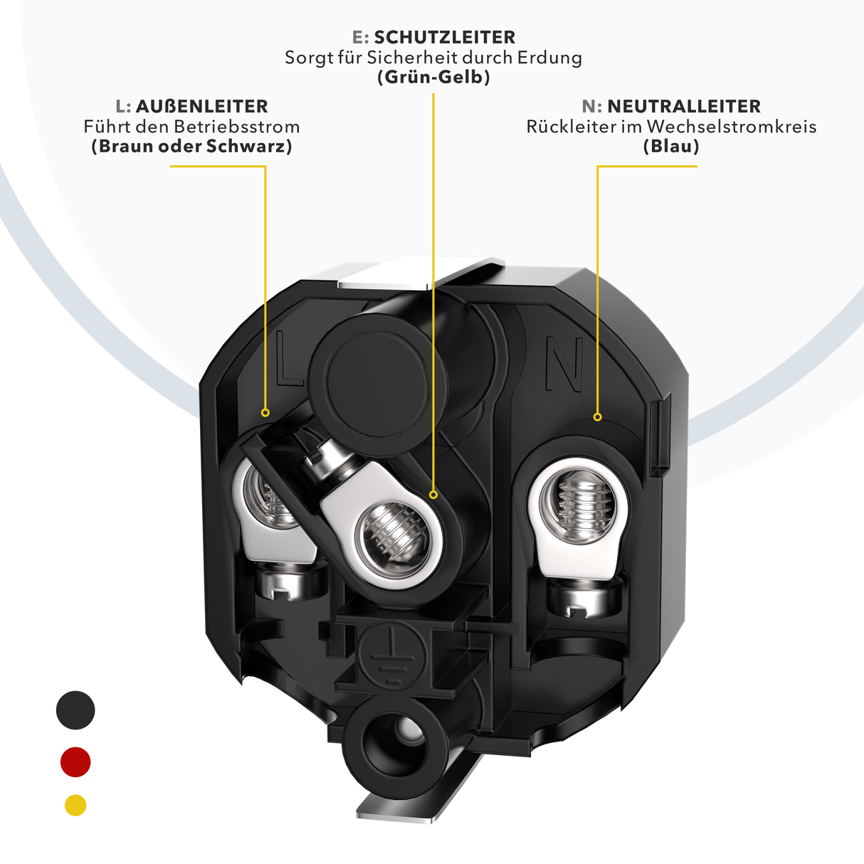 RedStar24 Schuko Schutzkontaktstecker IP54 – Gummi Stecker mit Knickschutztülle für Verlängerungskabel & Outdoor – 1er, 2er, 4er Set