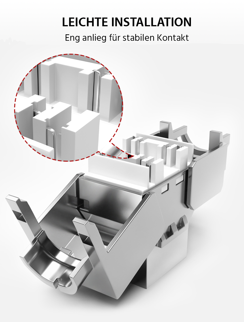 RJ45 Keystone Modul Cat.6A geschirmt – werkzeuglos – 1 bis 48 Stück Set – 10 Gbit/s LAN Modul | RedStar24