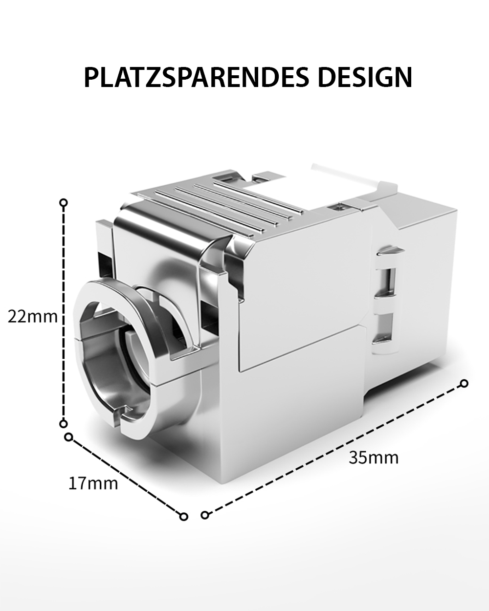 RJ45 Keystone Modul Cat.6A geschirmt – werkzeuglos – 1 bis 48 Stück Set – 10 Gbit/s LAN Modul | RedStar24