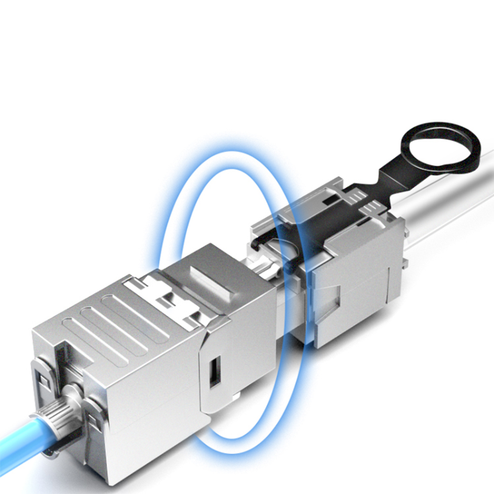 RJ45 Keystone Modul Cat.6A geschirmt – werkzeuglos – 1 bis 48 Stück Set – 10 Gbit/s LAN Modul | RedStar24