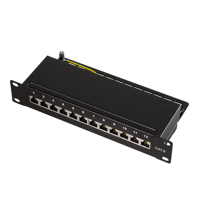 Kompaktes 10-Zoll Patchpanel Cat.6, geschirmt – LogiLink