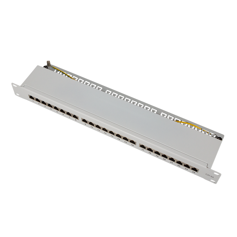 Cat.6A Patchpanel für Rackmontage – LogiLink Lichtgrau