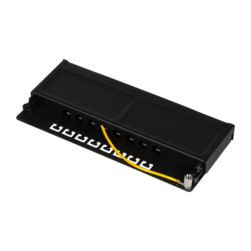Geschirmtes Cat.6A Patchpanel – platzsparend, 0,5 HE