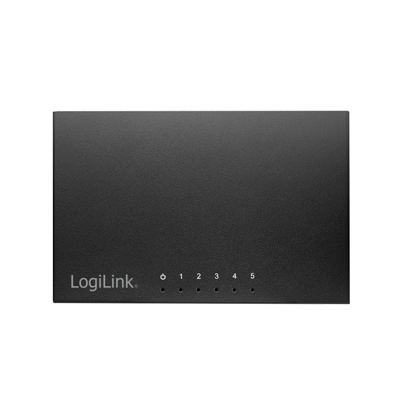 Lüfterloser 5-Port Gigabit Switch für Heim- & Büronetzwerke – LogiLink