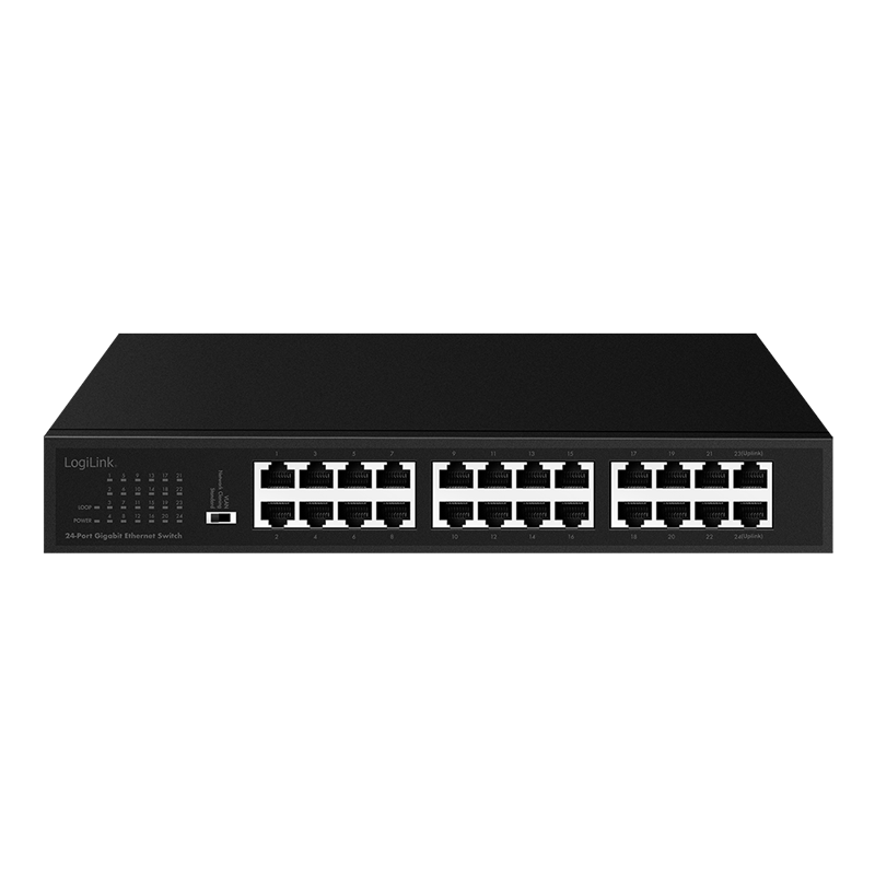 24-Port Desktop & Rack Switch von LogiLink – Gigabit Netzwerk