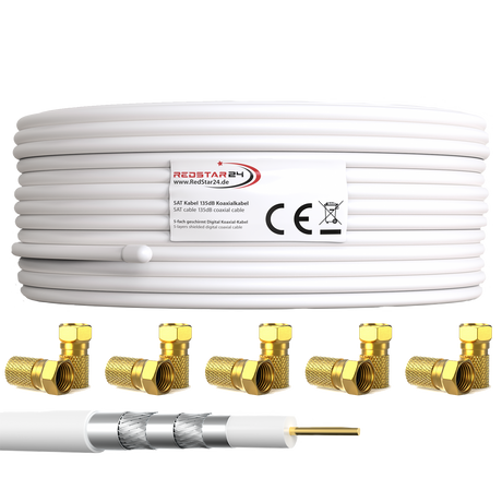 Koaxialkabel für SAT/TV mit hohem Schirmungsmaß – RedStar24
