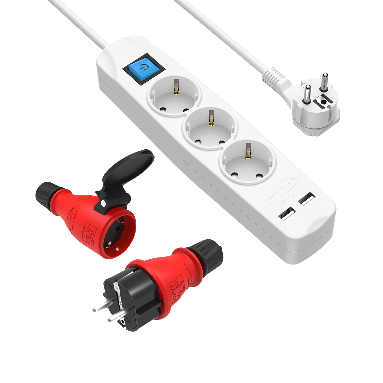  Steckdosenleisten, Schuko-Stecker & Stromverteilung – RedStar24