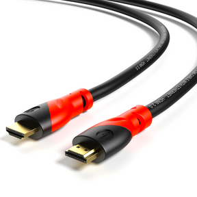 RedStar24 HDMI 2.0 Kabel Schwarz Rot – vergoldete Stecker