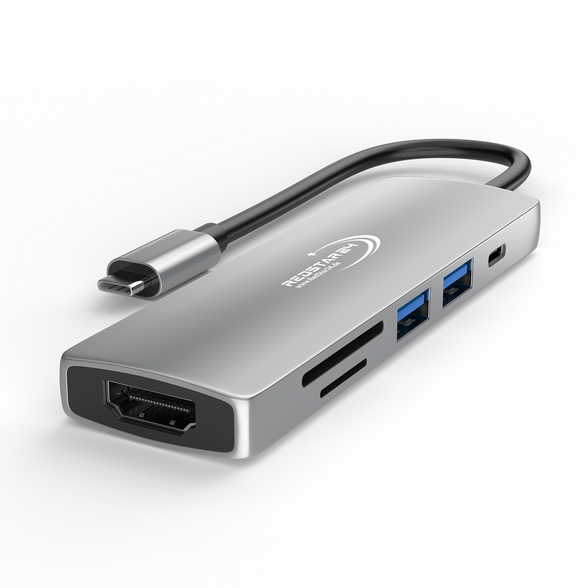 USB C Hub für MacBook, Laptop &amp; Samsung – RedStar24 6-in-1 Adapter