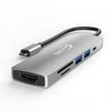 USB C Hub für MacBook, Laptop & Samsung – RedStar24 6-in-1 Adapter