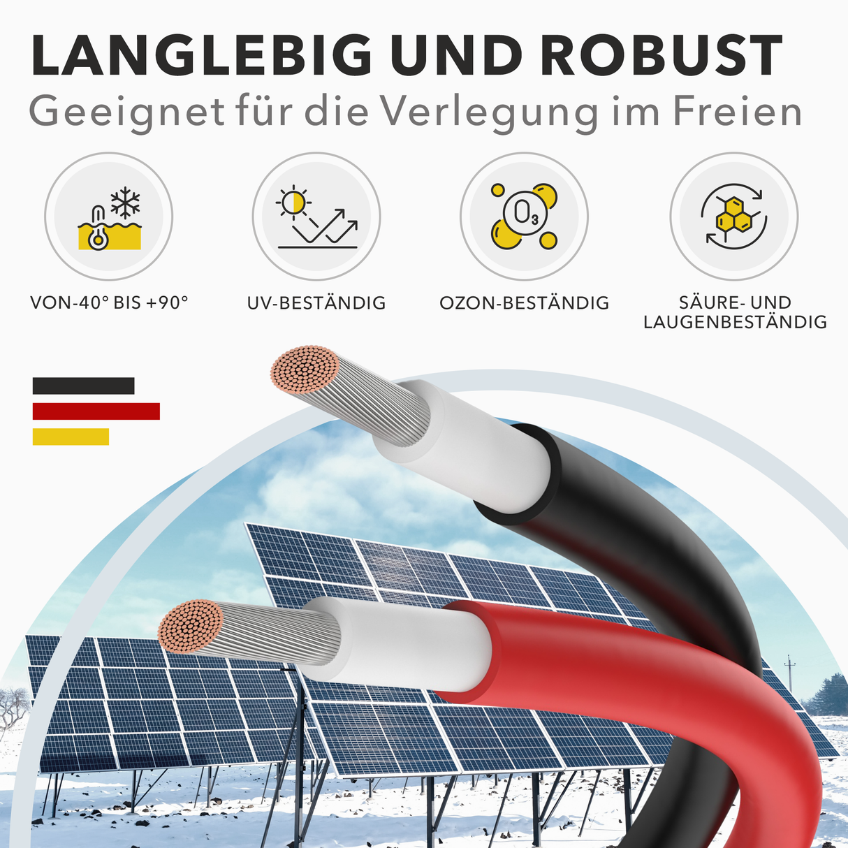 Solarkabel 6mm² – H1Z2Z2-K (PV1-F), rot/schwarz, 5–100 m