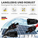 Solar Verlängerungskabel Set 6mm² UV-beständig – Rot + Schwarz