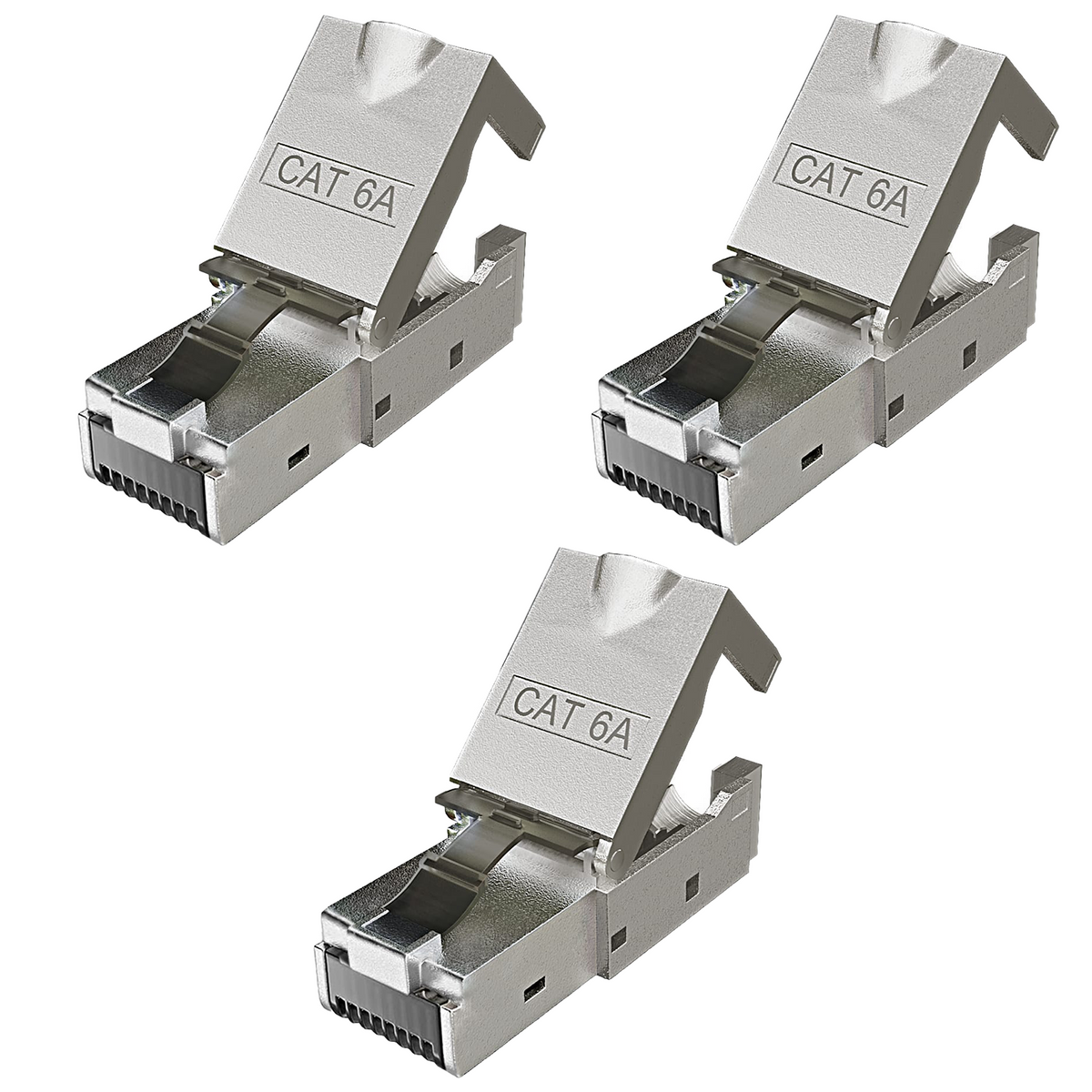 RedStar24 Connecteur réseau CAT6a RJ45 sans outil – Blindé – Ethernet 10 Gigabit – pour câble d'installation – Lots de 1 à 24 pièces