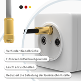 RedStar24 SAT Kabel 135 dB – F-Stecker auf F-Stecker – Satellitenkabel / Antennenkabel – UHD, DVB-S2, DVB-C, Kabelinternet – Schwarz/Weiß – 1m bis 20m