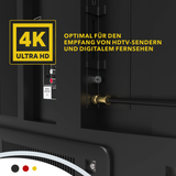 RedStar24 SAT Kabel 135 dB – F-Stecker auf F-Stecker – Satellitenkabel / Antennenkabel – UHD, DVB-S2, DVB-C, Kabelinternet – Schwarz/Weiß – 1m bis 20m