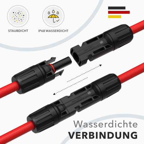 PV Kabel Verlängerung 6mm² TÜV geprüft – RedStar24 Kabel Set