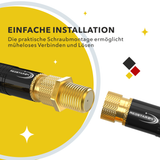 RedStar24 F-Verbinder vergoldet – F-Kupplung für Sat Kabel & Koaxialkabel – Vollgeschirmt – 2er, 10er oder 100er Set