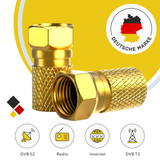 Vergoldete F-Stecker mit Gummidichtung für Außenanlagen