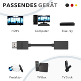 RedStar24 HDMI Verlängerung 12 cm – Fire TV Stick Kabel Adapter | HDMI Verlängerung für Chromecast, Roku, Xbox, PS4/PS5, TV & Monitor – 2 Stück