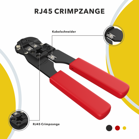 Werkzeugset für Netzwerkinstallationen Cat 5e–8 – RedStar24