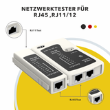 RedStar24 Netzwerk Werkzeugset 4-in-1 – RJ45 Crimpzange, LSA-Werkzeug, Kabeltester & Abisolierer mit Tasche