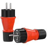 Schuko Stecker mit Knickschutztülle für Verlängerungskabel RedStar24