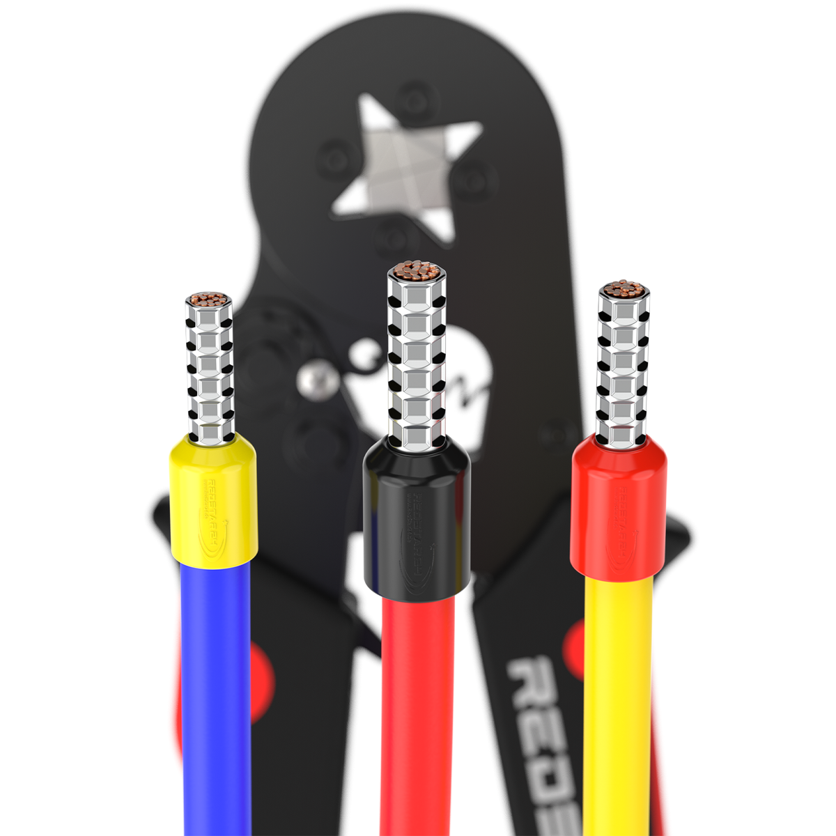RedStar24 Kit de pince à sertir 1800 cosses de câblage (0,5–10 mm²) – Pince à sertir avec fonction à cliquet