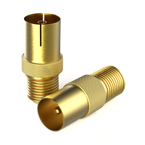 RedStar24 SAT Adapter Set – F-Kupplung auf Koax-Stecker und Koax-Buchse