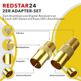 SAT Antennen Adapter Set für TV, Receiver und SAT-Dosen