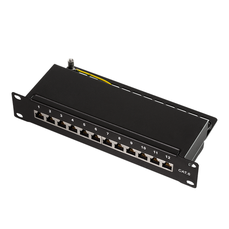 Kompaktes 10-Zoll Patchpanel Cat.6, geschirmt – LogiLink