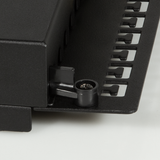 LogiLink Patchpanel Cat.6 – 12-Port RJ45, geschirmt, 10 Zoll Rack, Zugentlastung, Schwarz (RAL 7035)