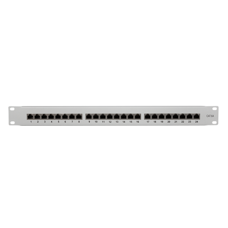 24-Port Patchpanel 19 Zoll – geschirmt, PoE++ kompatibel