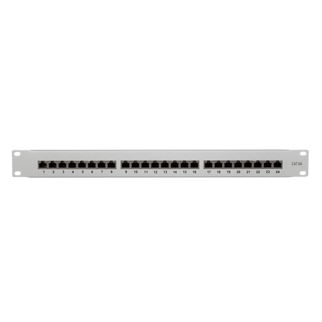 24-Port Patchpanel 19 Zoll – geschirmt, PoE++ kompatibel